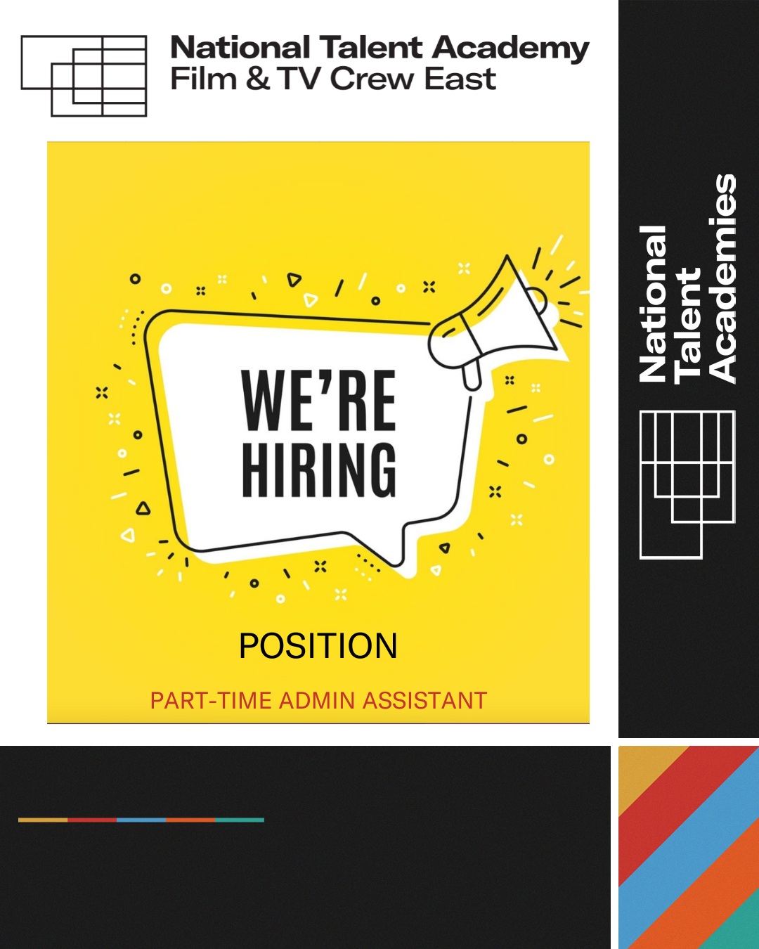 <p>We are hiring a part-time Administrator</p>