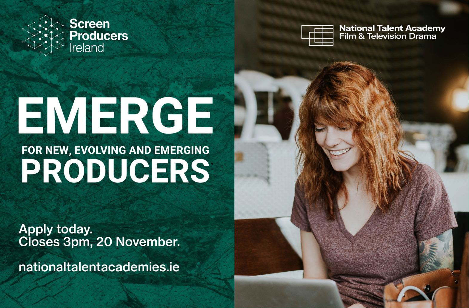 <p>Screen Producers Ireland and National Talent Academy Film & TV are excited&nbsp;to launch EMERGE.</p>